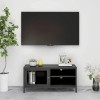 Meuble TV avec 1 Porte | Style Contemporain | Rangement matériel télé Audio Video Gaming | 90x30x44cm Anthracite
