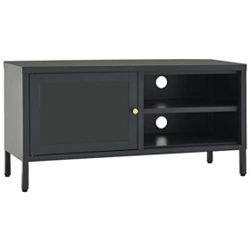 Meuble TV avec 1 Porte | Style Contemporain | Rangement matériel télé Audio Video Gaming | 90x30x44cm Anthracite