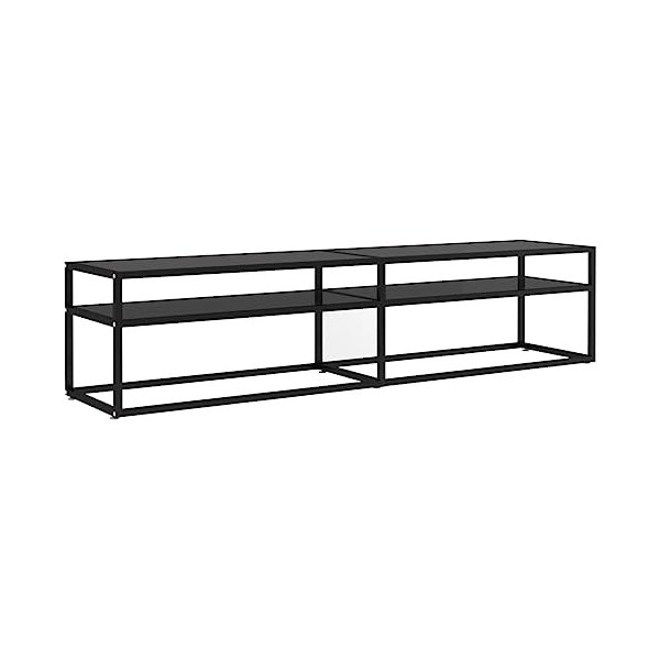 Meuble TV, Meuble TV Suspendu, Meuble, Meuble TV avec Rangement，Meuble Industriel, Convient pour Salon ou Chambre, Noir 180x4
