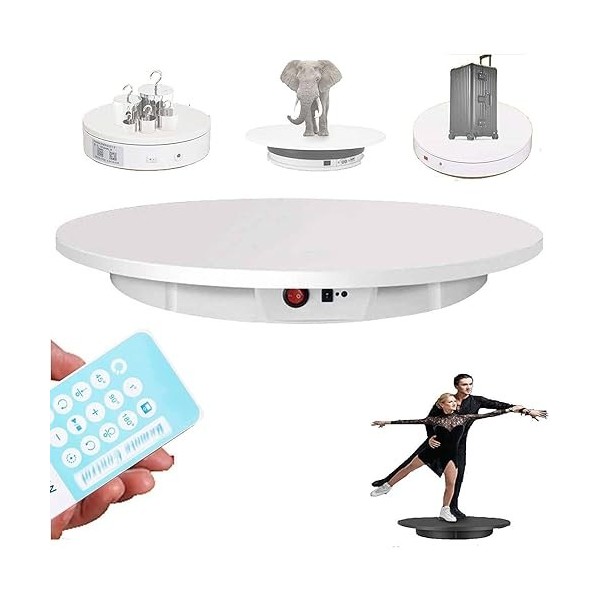 RayGenius Visualiseur éLectrique Rotatif 360° Table Tournante 3 Vitesses RéGulation Chargement USB Support DAffichage pour T
