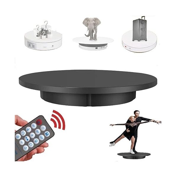 RayGenius Visualiseur éLectrique Rotatif 360° Table Tournante 3 Vitesses RéGulation Chargement USB Support DAffichage pour T