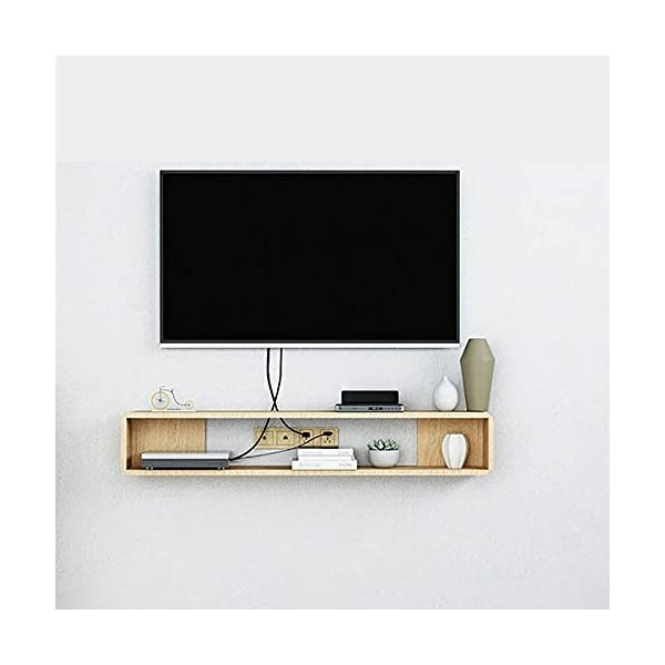 EsEntL Étagère Flottante pour Meuble TV, Console de Meuble TV Murale, adaptée pour Chambre/Salon/Cuisine Couleur : A, Taille