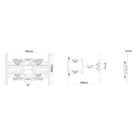 Support Mural TV Support - Support Mural TV Full Motion, pour Les Téléviseurs De 40 À 80 Pouces, Support Mural TV Pivotant Et