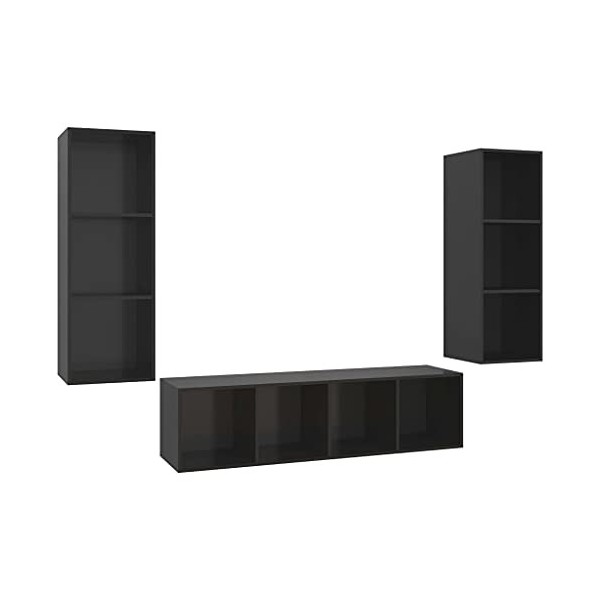 Meuble TV,Étagère TV Flottante, Support de Télévision Flottant Fixé au Mur Centre de Console Multimédia de Divertissement Gra