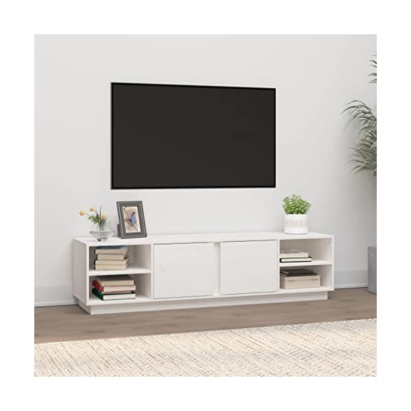 VEEKI Meuble TV, Meuble TV Suspendu, Meuble TV Industriel, Meuble TV Bois, Meuble Chambre, Convient pour Salon ou Chambre, Bl