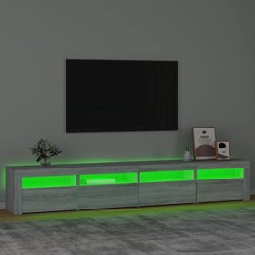 Générique Meuble TV avec lumières LED Sonoma Gris 240x35x40 cm, 48.7 kg, 3152768, Meubles, Meubles TV