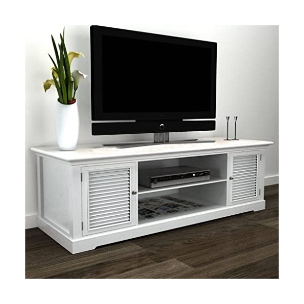 Générique Meuble TV Blanc Bois,16.25 KG,241373, Meubles, Meubles TV