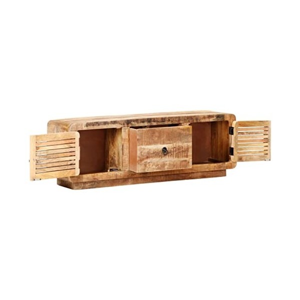 Générique Meuble TV 120x30x40 cm Bois de manguier Brut,22.84 KG,320460, Meubles, Meubles TV