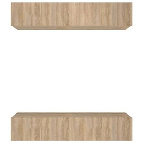Générique Meubles TV 4 pcs Chêne Sonoma 80x30x30 cm Bois dingénierie,47 KG,3114184, Meubles, Meubles TV