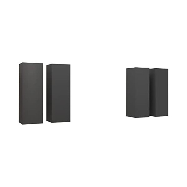 Générique Meubles TV 4 pcs Gris 30,5x30x90 cm Aggloméré,52 KG,3078951, Meubles, Meubles TV