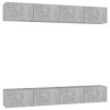 Générique Meubles TV 4 pcs Gris béton 100x30x30 cm Aggloméré,63 KG,3079061, Meubles, Meubles TV