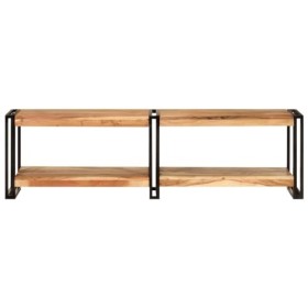 ARKEM Meuble TV 140x30x40 cm Bois dacacia Massif,Meuble TV Haut,Meuble Télé Haut,Table Television Salon