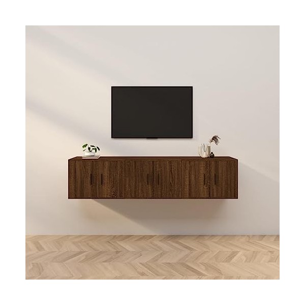 Meuble Tv,Blanc Tv,Comme Espace de Rangement, Meuble Bas Suspendu Ou Debout, Buffet Salon,Meuble TV Suspendu,Support de Télév