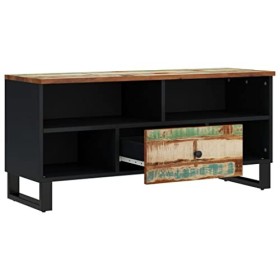 Tidyard Meuble TV Banc TV Meuble de Salon 100x33x46 cm Bois de récupération et dingénierie