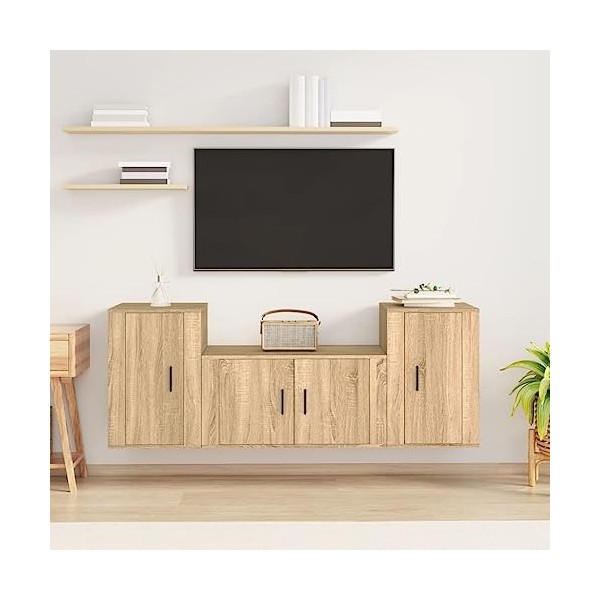 Meuble Tv,Blanc Tv,Comme Espace de Rangement, Meuble Bas Suspendu Ou Debout, Buffet Salon,Meuble TV Suspendu,Support de Télév