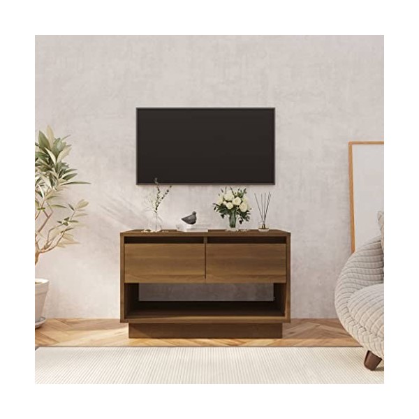 DCRAF Centres de divertissement et meubles TV, meuble TV en chêne marron, 70 x 41 x 44 cm, bois dingénierie