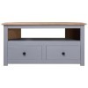 Camerina Meuble TV dangle Gris 93x49x49cm Pin Solide Assortiment Panama,Meuble TV,Meuble TV Moderne,Meuble de Salon