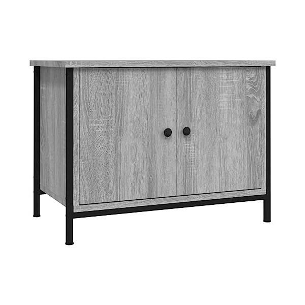 Meuble TV avec portes Gris Sonoma 60 x 35 x 45 cm