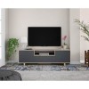 Dmora - Meuble TV Visalia, Buffet TV salon, meuble télé 3 portes, Buffet bas pour salon, cm 150x41h46, Chêne