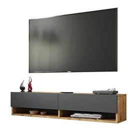 Yurupa Meuble TV Suspendu,Ensemble de Cabinet de télévision,Table TV,Banc TV, FR11-AA