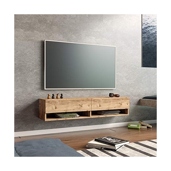 Yurupa Meuble TV Suspendu,Ensemble de Cabinet de télévision,Table TV,Banc TV,FR11-A