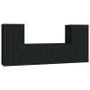 vidaXL Ensemble de Meubles TV 3 pcs Noir Bois dingénierie