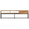Meuble TV 160x30x45 cm Bois dacacia Massif - Meuble télé, Meuble TV Industriel, Meuble Chambre, Convient pour Salon ou Chamb
