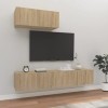 VEEKI Meuble TV, Meuble TV Suspendu, Meuble TV Industriel, Meuble TV Bois, Meuble Chambre, Convient pour Salon ou Chambre, En