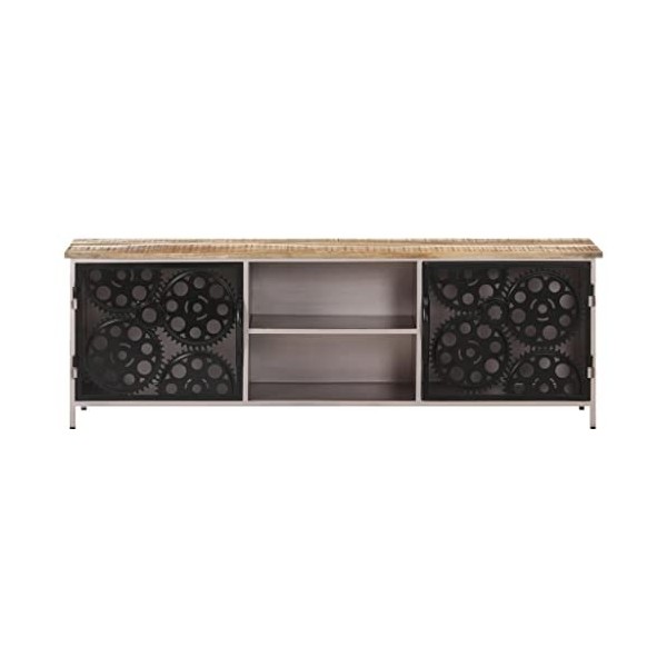 VEEKI Meuble TV, Meuble TV Suspendu, Meuble TV Industriel, Meuble TV Bois, Meuble Chambre, Convient pour Salon ou Chambre, 12