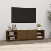 Camerina Meuble TV Marron Miel 156x40x40 cm Bois de pin Massif,Meuble TV,Table Basse Salon Meuble TV,Table Basse LED Couleurs