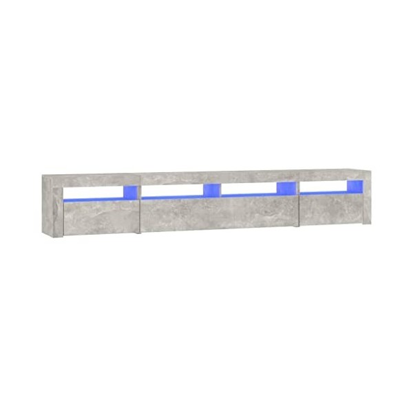 Générique Meuble TV avec lumières LED Gris béton 240x35x40 cm,48 KG,3152725, Meubles, Meubles TV