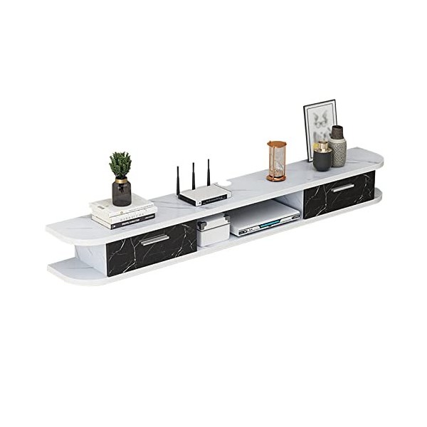 Warooma Meuble TV Flottant Étagère TV Murale Centre De Divertissement, Console Multimédia Centre De Divertissement Mural en B