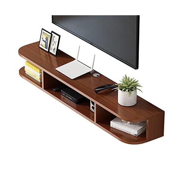 Meuble TV Flottant Centre De Divertissement pour Étagère TV Murale, Composant Darmoire TV Flottante pour Boîtier De Câble De