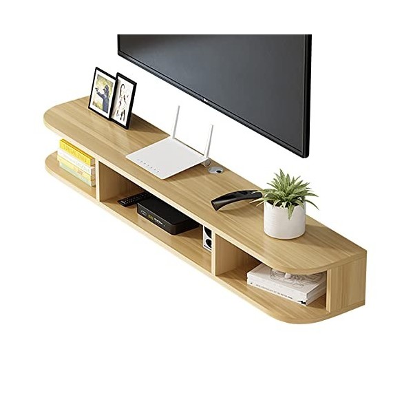 Meuble TV Flottant Centre De Divertissement pour Étagère TV Murale, Composant Darmoire TV Flottante pour Boîtier De Câble De
