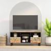 VEEKI Meuble TV, Meuble TV Suspendu, Meuble TV Industriel, Meuble TV Bois, Meuble Chambre, Convient pour Salon ou Chambre, 10