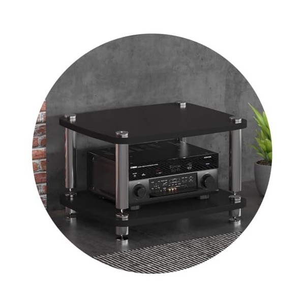 Armoire audio HiFi à 4 couches de qualité supérieure avec pieds absorbant les chocs – Organisez et amplifiez vos composants a