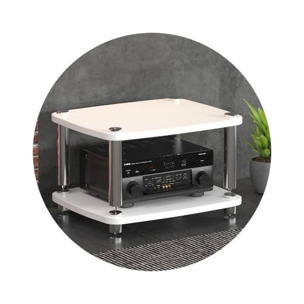 Armoire audio HiFi à 4 couches de qualité supérieure avec pieds absorbant les chocs – Organisez et amplifiez vos composants a