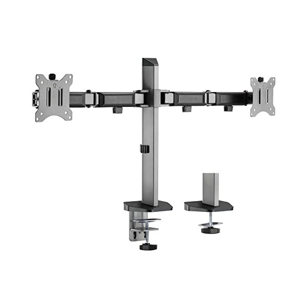 My Wall HL 50-2 L Support pour 2 moniteurs 17-32" Inclinable Orientable Réglable en Hauteur Charge 9 kg Norme VESA 75/100