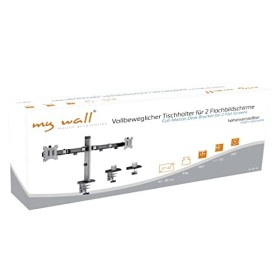 My Wall HL 50-2 L Support pour 2 moniteurs 17-32" Inclinable Orientable Réglable en Hauteur Charge 9 kg Norme VESA 75/100
