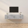 VEEKI Meuble TV, Meuble TV Suspendu, Meuble, Meuble TV avec Rangement，Meuble Industriel, Convient pour Salon ou Chambre, Meub