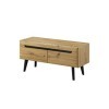 Nordi Oak Meuble TV 107 cm Support TV Meuble TV Meuble TV Style scandinave Meuble avec pieds