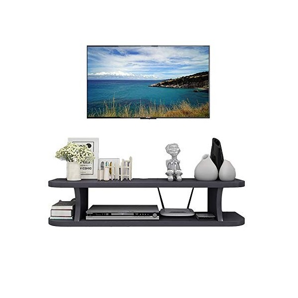 EsEntL Meuble TV, Meuble TV, étagères flottantes, étagère Flottante pour Meuble TV, Quatre Couleurs 60/80 cm, Meuble TV de Sa
