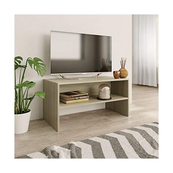 Meuble TV,Meuble TV Bas Table TV Support de Télévision en Bois pour Salon Chambre Salle à Manger,Support pour Téléviseur Jusq