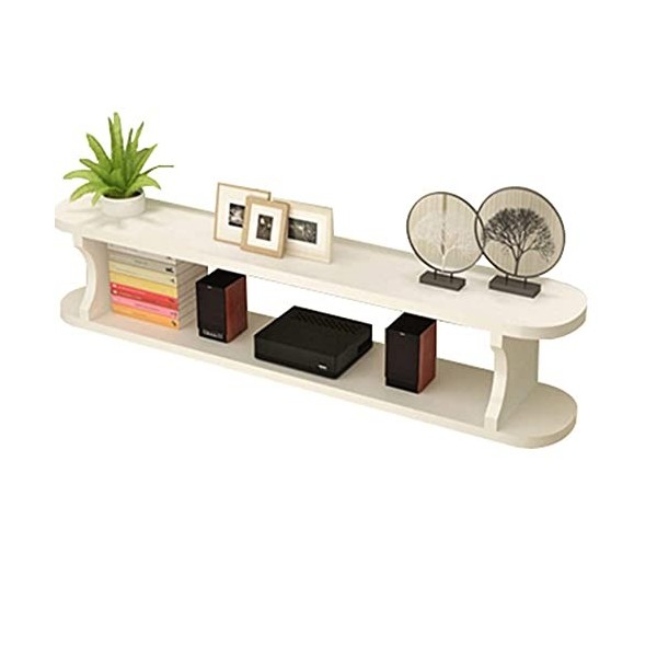 AVIMYA Meuble TV Flottant Meuble Meuble TV Meuble TV Flottant Mural Home Media Entertainment Rack de Stockage Wall Background