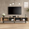 Meuble TV, Meuble TV Chambre, Meuble TV LED, Meuble TV Moderne Blanc, Panneau Lumineux, Meuble TV Moderne en Bois avec éclair