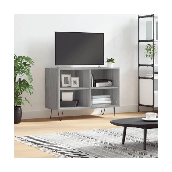 VEEKI Meuble TV, Meuble TV Suspendu, Meuble TV Industriel, Meuble TV Bois, Meuble Chambre, Convient pour Salon ou Chambre, Gr