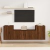 VEEKI Meuble TV, Meuble TV Suspendu, Meuble TV Industriel, Meuble TV Bois, Meuble Chambre, Convient pour Salon ou Chambre, En