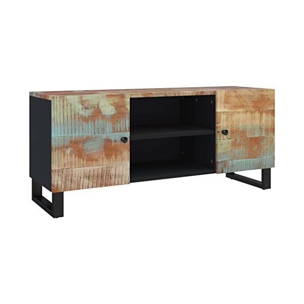 VEEKI Meuble TV, Meuble TV Suspendu, Meuble TV Industriel, Meuble TV Bois, Meuble Chambre, Convient pour Salon ou Chambre, 10