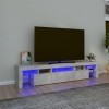 Générique Meuble TV avec lumières LED Gris béton 200x36,5x40 cm, 41 kg, 3152813, Meubles, Meubles TV