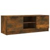 Meubles-TV Meuble TV Chêne Fumé 102x35x36,5 cm Bois dingénierie